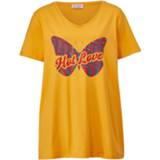 👉 Shirt zeer comfortabel vrouwen katoen motief geel Angel of Style 4055707914392