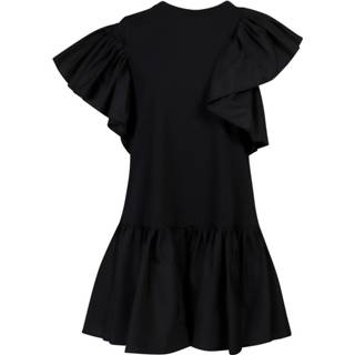 👉 Dress vrouwen zwart Ruffle-detail