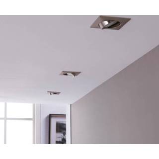 👉 LED inbouwspot Andrej, hoekig, nikkel, 3set