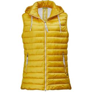 👉 Body warmer effen kunstvezels tweewegritssluiting vrouwen geel Bodywarmer Janet & Joyce 4055708151666
