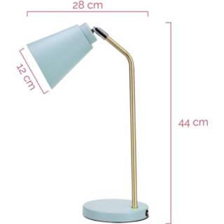 Tafellamp blauw goud licht Pauleen True Charm in lichtblauw/goud