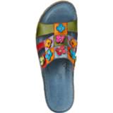 👉 Muil leer multicolor vrouwen Merkkwaliteit van GeMiNi blauw Muiltje Blauw/Multicolor 4063911772738