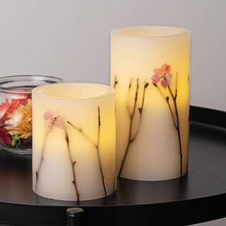 👉 Kaars wit Pauleen Shiny Blossom Candle LED 2 per set