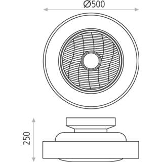 👉 Plafondventilator Mat Wit LED Blaast met dimbaar licht