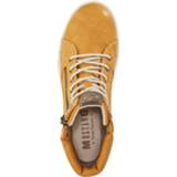 👉 Hoge sneakers effen okergeel blauw zacht gepolsterde rand synthetisch vrouwen offwhite sneaker Mustang 4065987042999 4065987043064 4065987042920