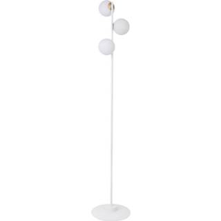 👉 Vloerlamp wit Gama 3 in met drie glasbol