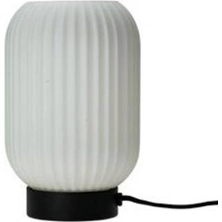 👉 Tafellamp opaalwit Dyberg Larsen Riflet tafellamp, hoogte 23 cm