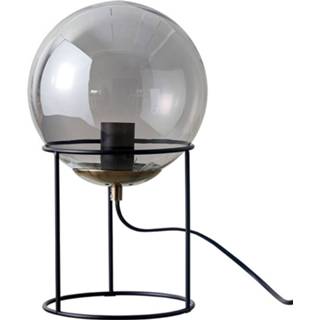👉 Tafellamp rookgrijs-transparant Dyberg Larsen Moon met glasbol rook