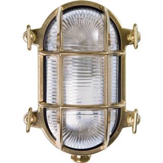 👉 Buiten lamp messing natuur Buitenlamp Tortuga ovaal 17cm messing/helder