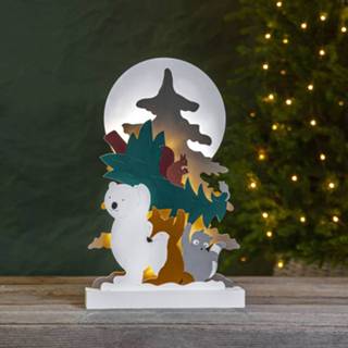 👉 Sfeerlamp bruin LED Forest Friends ijsbeer wasbeer