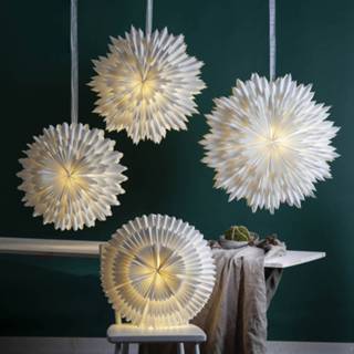 👉 Wit papier zonder lampfitting Decoratie ster Snow z. fitting Ø 50cm