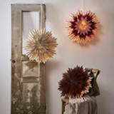 👉 Decoratie ster Ice, papier, zonder fitting bruin