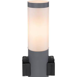 👉 Stopcontact antraciet Sokkellamp Boston, met stopcontacten