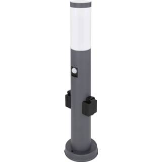 👉 Stopcontact antraciet Tuinpadverlichting Boston m. stopcontacten/sensor