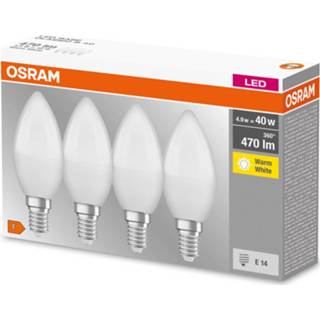 👉 OSRAM LED kaars E14 Base Retro 4,9W 4er 2.700K