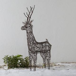 👉 Bruin Decoratief LED rendier Rudi voor buiten 83 cm