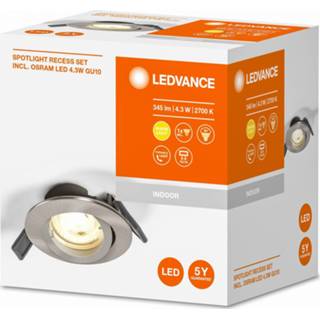 Nikkel geborsteld LEDVANCE Recess Twistlock inbouw IP20