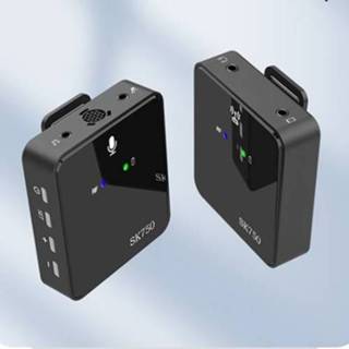 👉 Microfoon zwart active SK750 Type-C Opladenéén voor één draadloze Lavalier Mini (zwart)