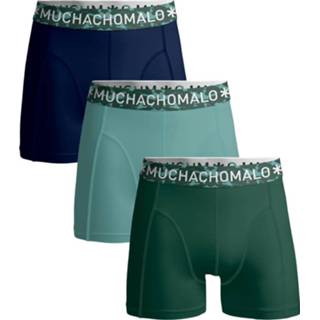 👉 Boxershort donkergroen blauw s mannen Muchachomalo Boxershorts Short Solid Green/Green/Blue 3-Pack-S 8720594042096