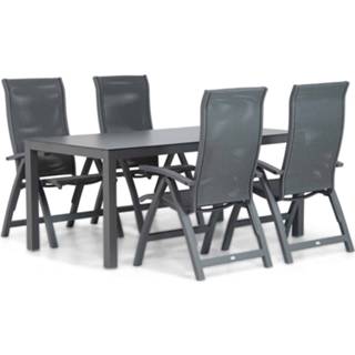 👉 Tuinset grijs-antraciet antracite dining sets Presto Tarenta/Madras 180 cm 5-delig 7434218280276