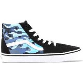 👉 Blauw unisex stock vrouwen Vans SK8-Hi Flame Dames