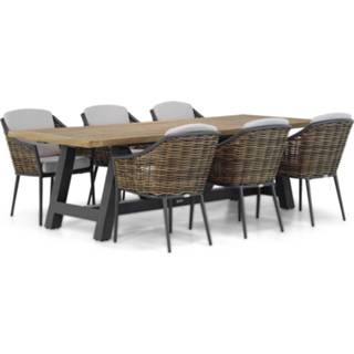 👉 Tuinset wicker taupe-naturel-bruin dining sets naturel Coco Olivine/Trente 260 cm 7-delig 7423601690617