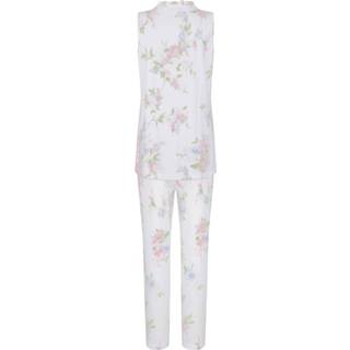 👉 Pyjama met mooie ruches aan de hals MONA Wit/Roze/Lichtblauw