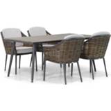 👉 Tuinset wicker antracite dining sets grijs-antraciet Coco Olivine/Matale 180 cm 5-delig 7434223679645