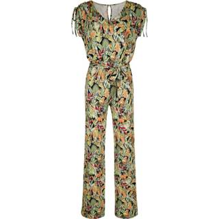 👉 Jumpsuit met modieus tropisch dessin Alba Moda Zwart/Groen