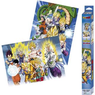 👉 Poster Hoofdmateriaa Papier unisex meerkleurig Dragon Ball - Z Groups 2er Set Chibi Design 3665361034957