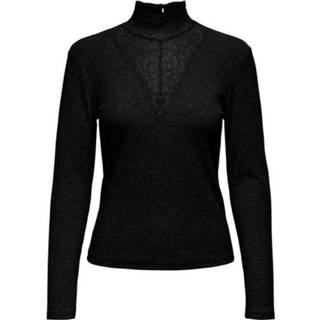 XL vrouwen zwart Highneck Lace MIX TOP