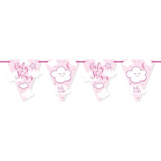 👉 Vlaggenlijn roze karton One Size Color-Roze baby's meisjes Folat babyshower 6 meter 8714572653688
