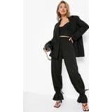 👉 Getailleerde Broek Met Enkelstrikjes, Black