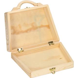 👉 Opbergtas houten One Size GeenKleur Opbergtasje met Handvat 8719348004626