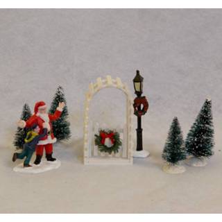 👉 One Size GeenKleur Oosterik Home Figurenset Kerstman Poort 9900001200397