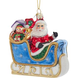 👉 Ornament s One Size GeenKleur Noble Gems Glass Santa Sleigh 4 inch Kurt S. Adler 86131582837