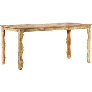 👉 Eettafel hout bruin One Size 160x80x76 cm massief gerecycled 8719883802985