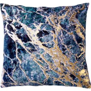 👉 Kussenhoes blauw Dutch Decor Marble - Velvet 45x45x Cm Insignia Blue 8714165639983