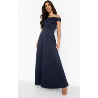 👉 Skater jurk marine Maxi Met Open Schouders, Navy