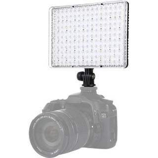 👉 Studiolicht active PULUZ 176 LED's 1290LM 5600K / 3200K Dimbaar Video- en fotolicht met 2 filterplaten voor Canon, Nikon, DSLR-camera