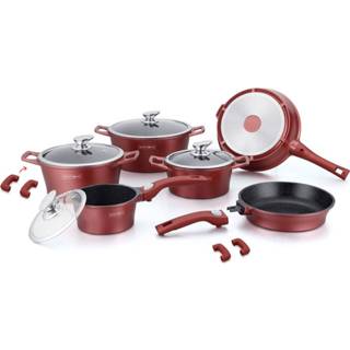 👉 Pannenset aluminium buitenkant One Size burgundy Royalty Line kopen in de aanbieding 8719748392095