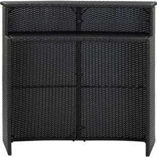 👉 Zwart One Size GeenKleur Tuinbartafel 120x55x110 cm poly rattan 8720286146712