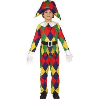👉 Verkleedpak polyester Color-Meerkleurig jongens Fiestas Guirca harlekijn mt 7-9 jaar 8434077835586