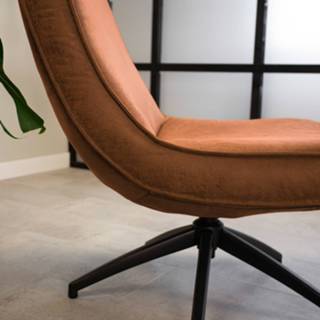 👉 Fauteuil leer ecoleer One Size Color-Cognac Industriële draaibare cognac Tommy eco 8720053566194