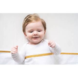 👉 Babylakentje wit geel katoen One Size Color-Wit baby's Briljant Baby laken Minimal junior 75 x 100 cm wit/geel 8715874074485