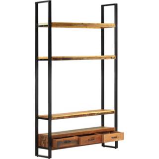 👉 Hoge kast hout One Size bruin 118x30x200 cm massief gerecycled 8720286068779