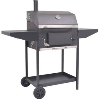 👉 Houtskool barbecue zwart One Size Houtskoolbarbecue met onderplank 8718475506225