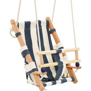 👉 Veiligheidsgordel blauw katoen hout One Size GeenKleur baby's Babyschommel met 8718475727620