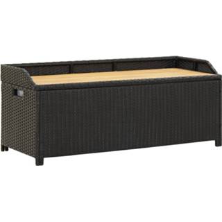 👉 GeenKleur One Size zwart Tuinopbergbank 120 cm poly rattan 8719883732251