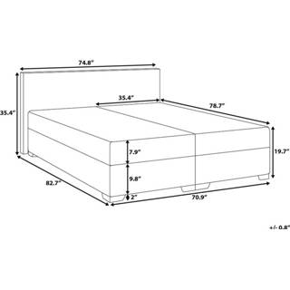 👉 Boxspring beige stof polyester One Size Color-Beige 180 x 200 cm PRESIDENT 4260580931729